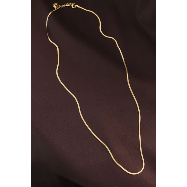 Çelik Gold Renk 60 cm İnce İtalyan Zincir Kolye