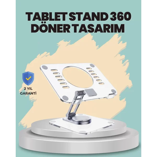Çift Eksenli Ayarlanabilir Tablet Destek Standı