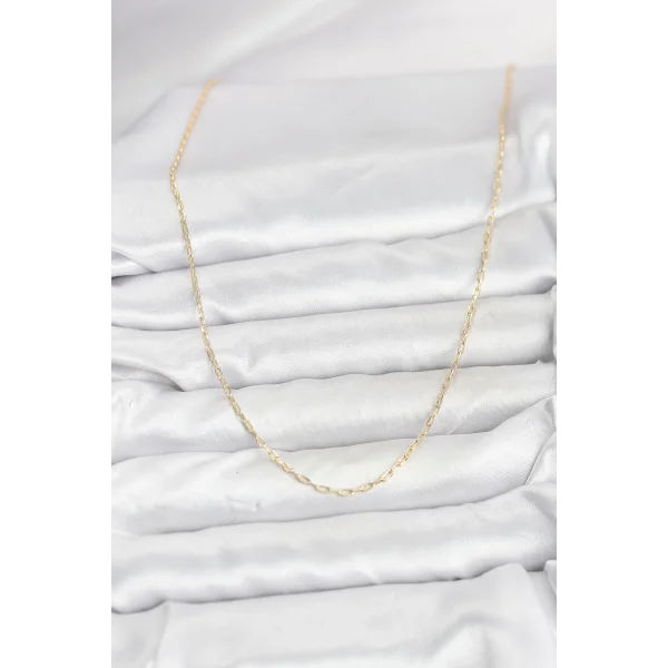 CM 14K Gold Renk Ataç Zincir Model 60 cm Kadın Kolye