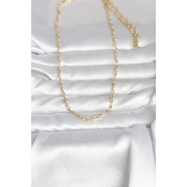 CM 14K Gold Renk Ataç Zincir Model 60 cm Kadın Kolye