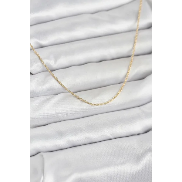 CM 14K Gold Renk Burgu Model 60 cm Kadın Kolye