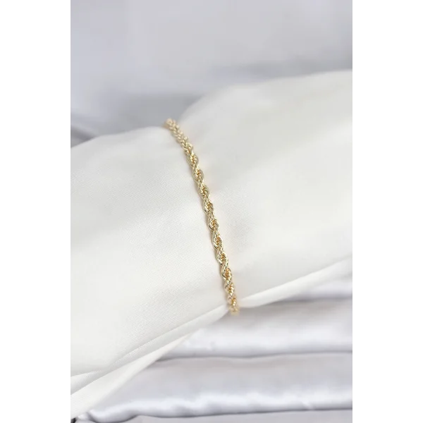 CM 14K Gold Renk Burgu Model Kadın Bileklik