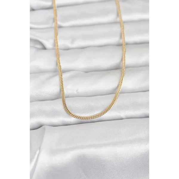 CM 14K Gold Renk Dolgun Zincir Model 60 cm Kadın Kolye