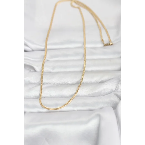 CM 14K Gold Renk Dolgun Zincir Model 60 cm Kadın Kolye