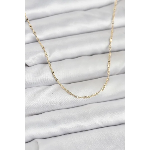 CM 14K Gold Renk Gemici Zincir Model 60 cm Kadın Kolye