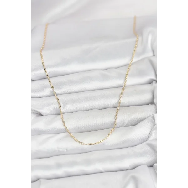 CM 14K Gold Renk Gemici Zincir Model 60 cm Kadın Kolye