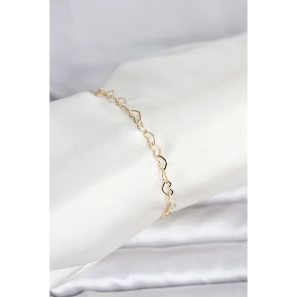 CM 14K Gold Renk Kalpli Zincir Model Kadın Bileklik