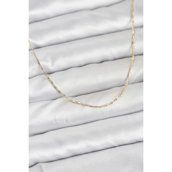 CM 14K Gold Renk Kesme Model 60 cm Kadın Kolye