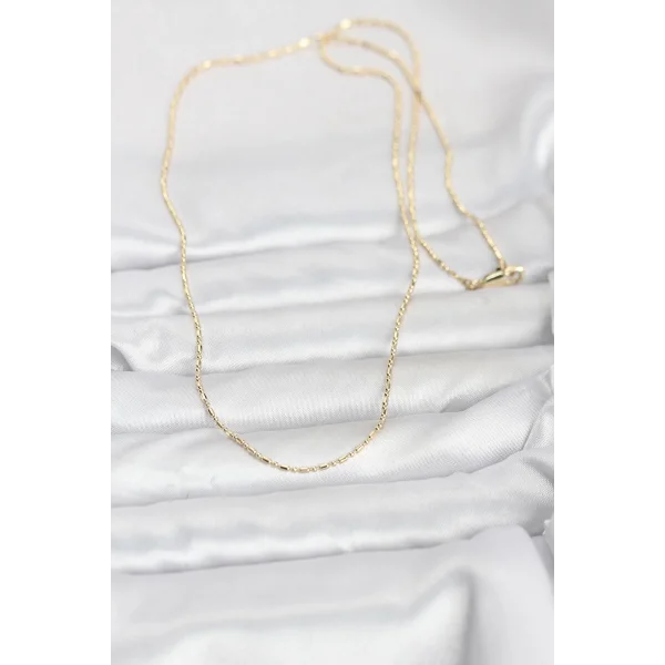 CM 14K Gold Renk Parçalı Topçuk Model 60 cm Kadın Kolye