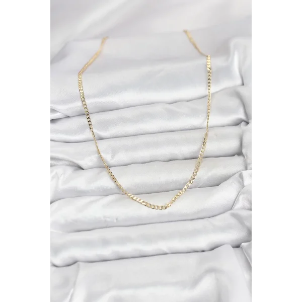 CM 14K Gold Renk Pirinç Zincir Model Kadın Kolye