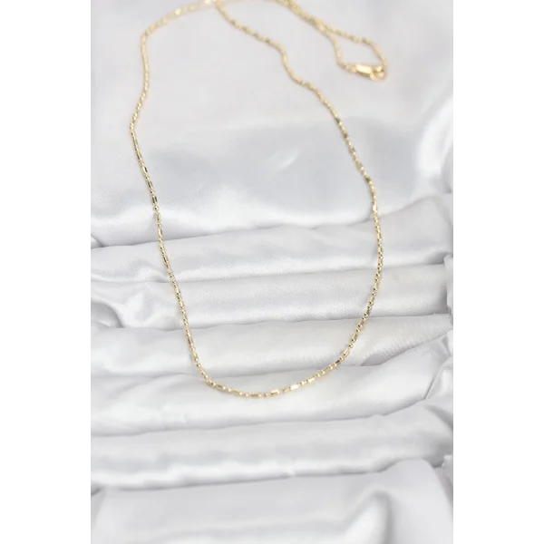CM 14K Gold Renk Zincirli 60 cm Kadın Kolye