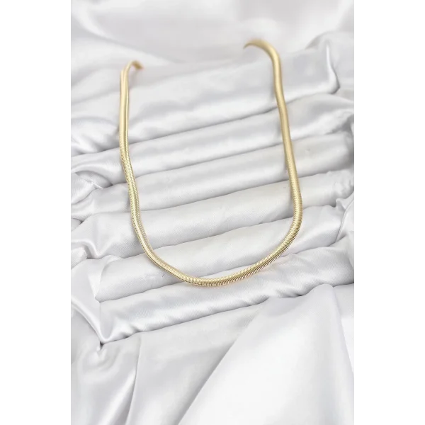 CM Yassı Yılan Zincir Model 60 cm Kadın Kolye