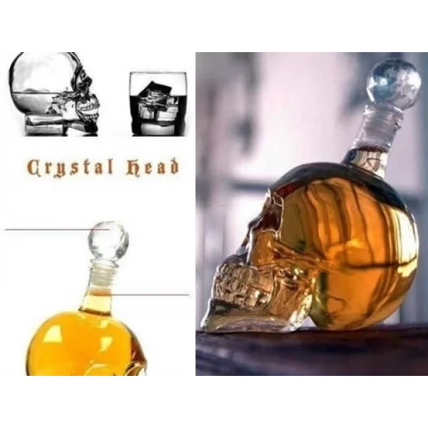Crystal Head Kuru Kafa Cam Şişe 350 Ml