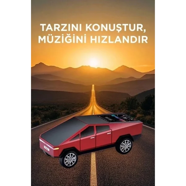 D68 Cyber Model Araba Tasarımlı Bluetooth Hoparlör 15w Güçlü Ses Rgb Led /tws/usb Kırmızı