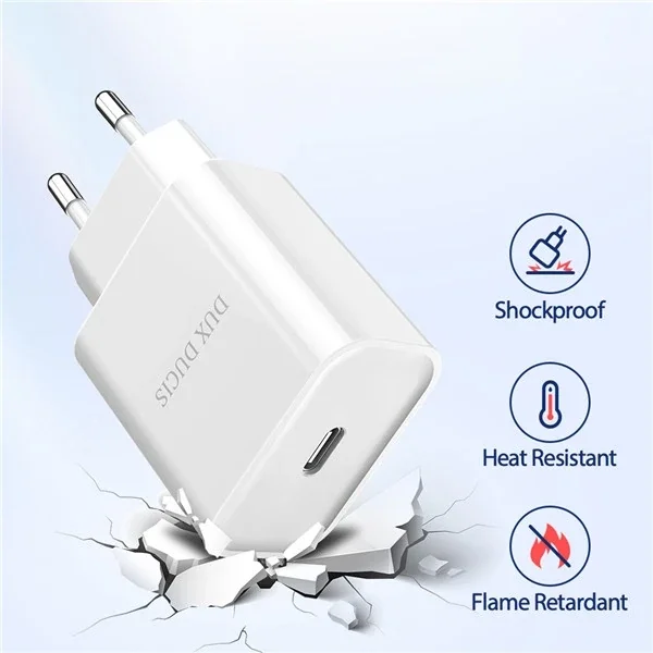 DUX DUCIS C50 PD 20W Hızlı Şarj Aleti 20W USB-C Güç Adaptörü-(5775)