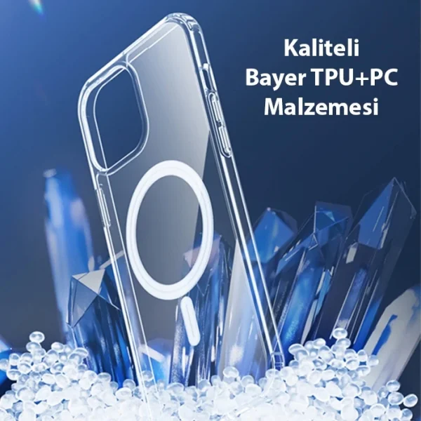 Dux Ducis Clin Mag Series iPhone 13 6.1 Magsafe Uyumlu Manyetik Silikon Kılıf-(5775)