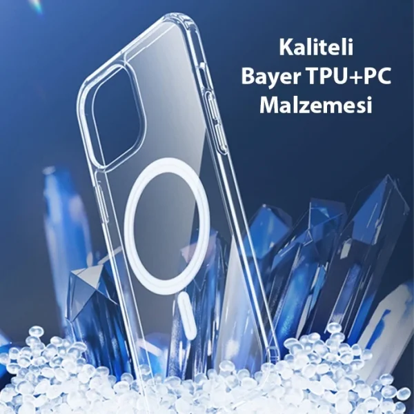 Dux Ducis Clin Mag Series iPhone 15 Pro Max Magsafe Uyumlu Manyetik Silikon Kılıf-(5775)