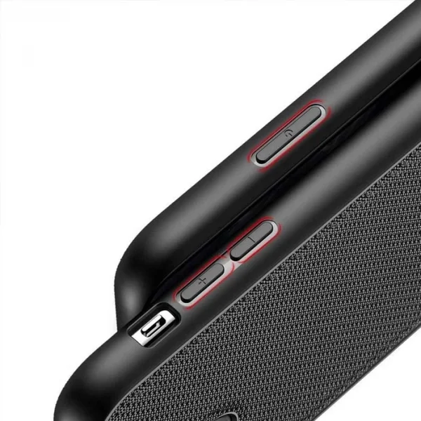 Dux Ducis Fino Serisi iPhone 11 Pro Max Kılıf Premium Dokuma Silikon Kılıf-(5775)