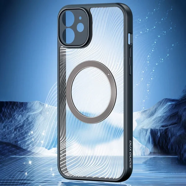 Dux Ducis iPhone 12 Aimo Series Mag Safe Premium Buzlu Sert PC-TPU Kılıf-(5775)