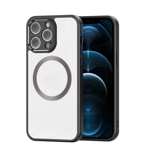 Dux Ducis iPhone 12 Pro Max Aimo Series Mag Safe Premium Buzlu Sert PC-TPU Kılıf-(5775)