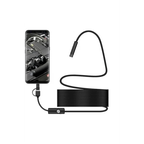 Endoskop 3 İn 1 Yılan Kamera Usb Micro Usb Type-c 20 Metre Sert Kablo