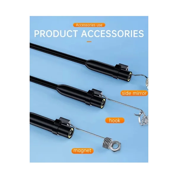 Endoskop Yılan Video Kamera Ios Ve Android Uyumlu Led’li 10 Metre 8 Mm Sert Kablo 2mp