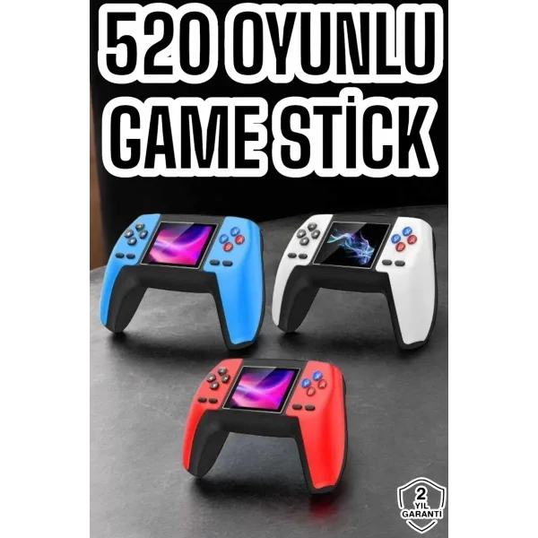 Game Stick Oyun Konsolu 520 Oyunlu Retro Oyunlu Led Ekran