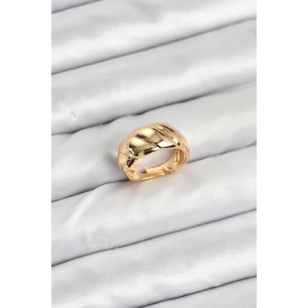 Gold Renk Bombeli Sarmal Yüzük