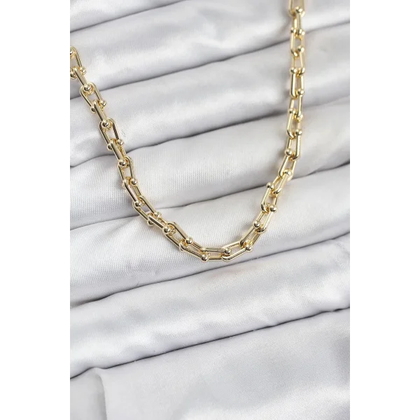 Gold Renk Pirinç Tifani Model Kadın Kolye