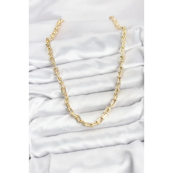 Gold Renk Pirinç Tifani Model Kadın Kolye