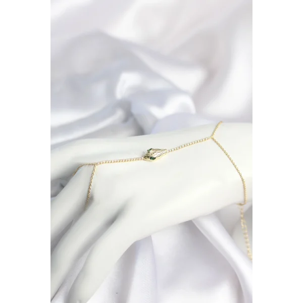 Gold Renk Yılan Model Pirinç Kadın Şahmeran