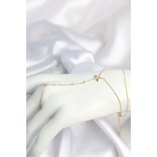 Gold Renk Yıldız Model Pirinç Kadın Şahmeran
