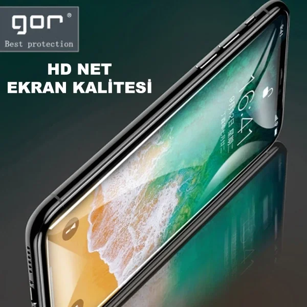 GOR iPhone 11 Pro - XS - X 5.8 9D Hardening Tempered Full Cam Ekran Koruyucu-(5775)