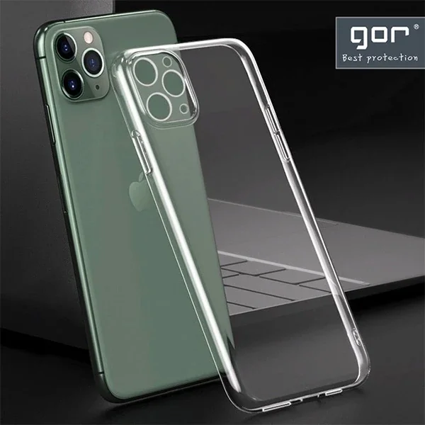 GOR İPhone 12 Mini 5.4 inch Kılıf Kamera Korumalı Şeffaf Silikon Kılıf-(5775)