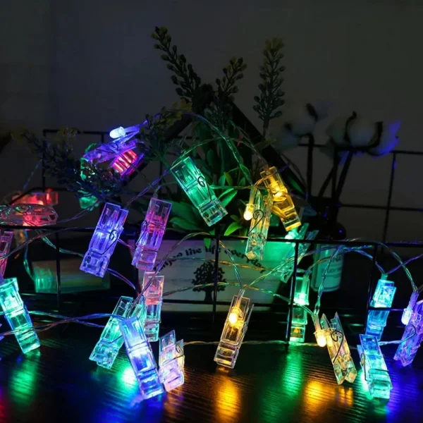 Greyder Gd972 Şerit Pilli Aydınlatma 2 Metre 10 Adet Rgb Mandal Led