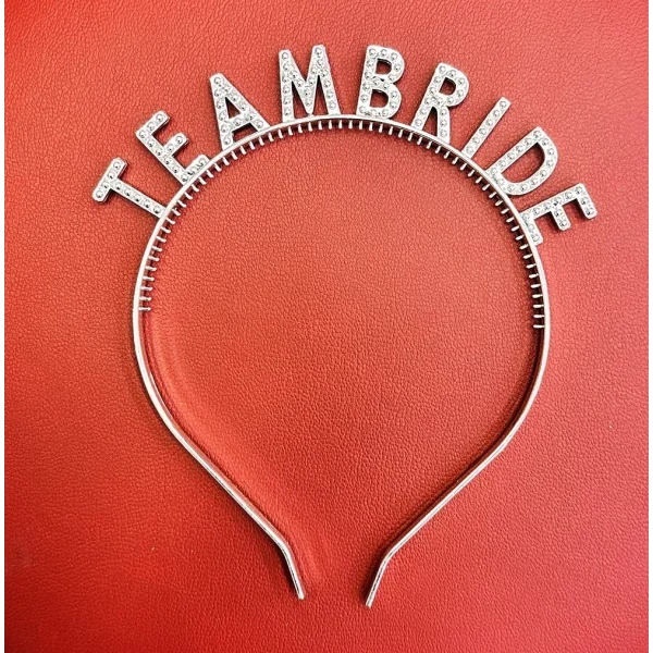 Gümüş Renk Team Bride Taç Plastik – Gelin Ve Nedime Tacı