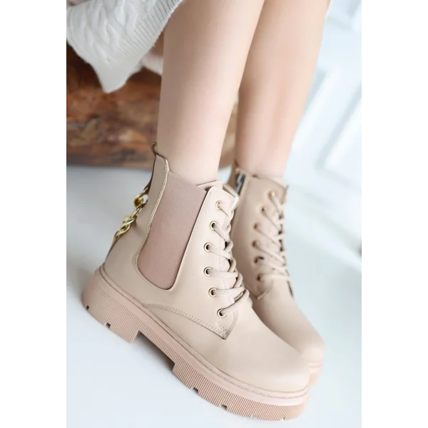 Harte Nude Cilt Bağcıklı Bot