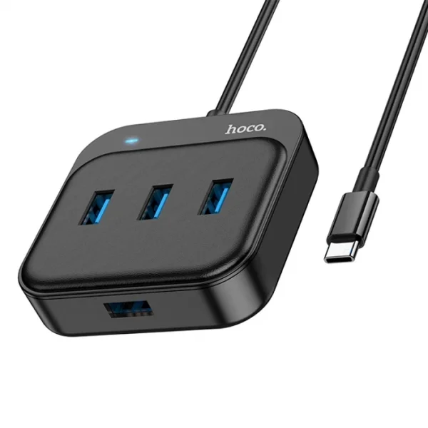 Hoco HB31 4in1 Type-C to 4x USB3.0 HUB Çevirici Dönüştürücü Adaptör 0.2m-(5775)