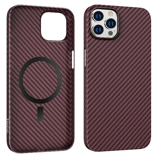 Hoco iPhone 14 Pro 6.1 Kılıf Manyetik Magsafeli Darbe Emici Telefon Kılıfı-(5775)