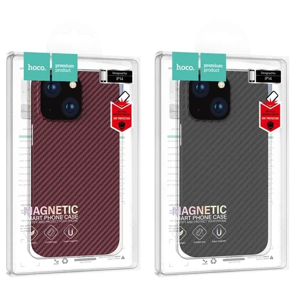 Hoco iPhone 14 Pro 6.1 Kılıf Manyetik Magsafeli Darbe Emici Telefon Kılıfı-(5775)