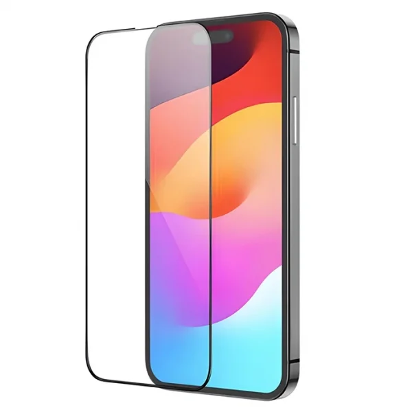HOCO iPhone 15 Pro Max 5D Full Tempered Kırılmaz Cam Ekran Koruyucu 25 adet Set-(5775)