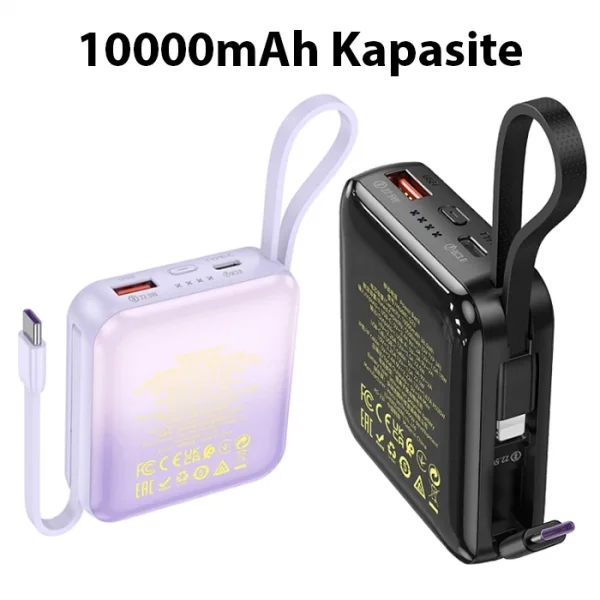 HOCO Q23 Blade 10000mAh 22.5W+PD20W Kablolu Powerbank-(5775)