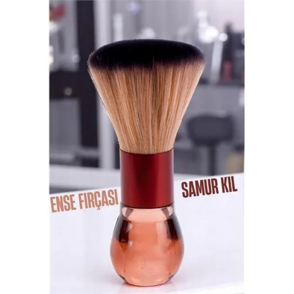 HSNET Samur Berber Ense Fırçası Saç Temizleme Fırçası - Berber Temizlik Fırçası- Kuaför Berber Malzemesi