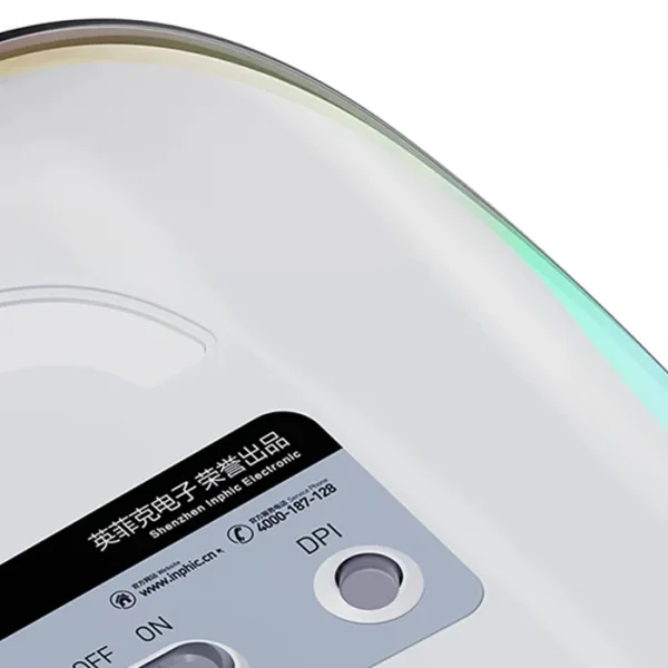 İNPHİC M5 Kablosuz Fare Şarj Edilebilir Sessiz Kullanım 2.4G Işıklı USB Mouse-(5775)