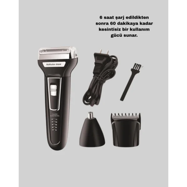 İnsua 3 Başlıklı Profesyonel Tıraş Makinesi – Sıfır Kesim Hassas Başlık Güçlü Motor