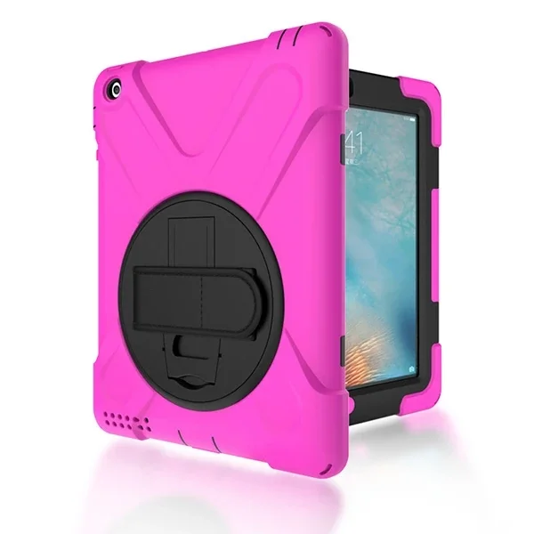 İPad 2/İPad 3/İPad 4/Shockproof 3 Katmanlı Standlı Zırh Kılıf-(5775)