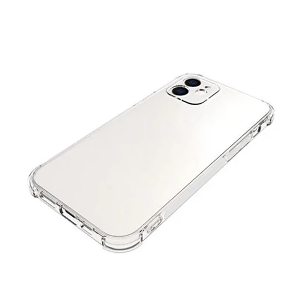 İPhone 12 Mini 5.4 Anti-Drop Silikon Kılıf Kamera Korumalı Şeffaf Silikon Kılıf-(5775)