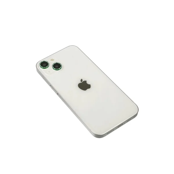 iPhone 14 Diamond Kamera Lens - Yeşil-(5796)