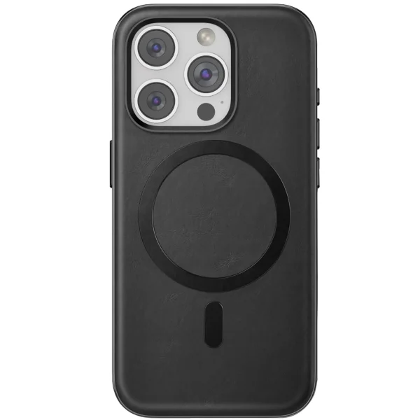 iPhone 15 Pro Max Puskas Magsafe Kapak - Siyah-(5796)