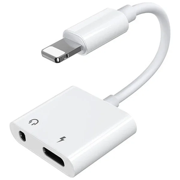 İPhone-3.5mm Kulaklık Ve Şarj Dönüştürücü Başlık Adaptör Kablo-(5775)